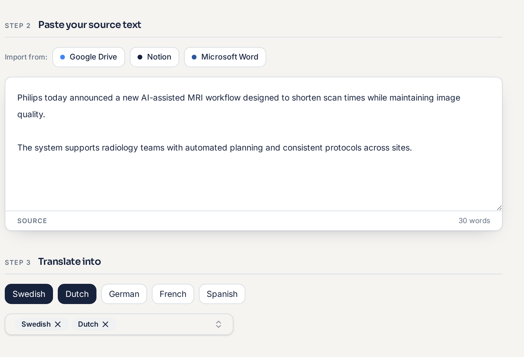Continue localization in Localizethat with your company context available.